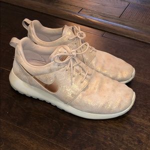 Gold glitter Nike shoes